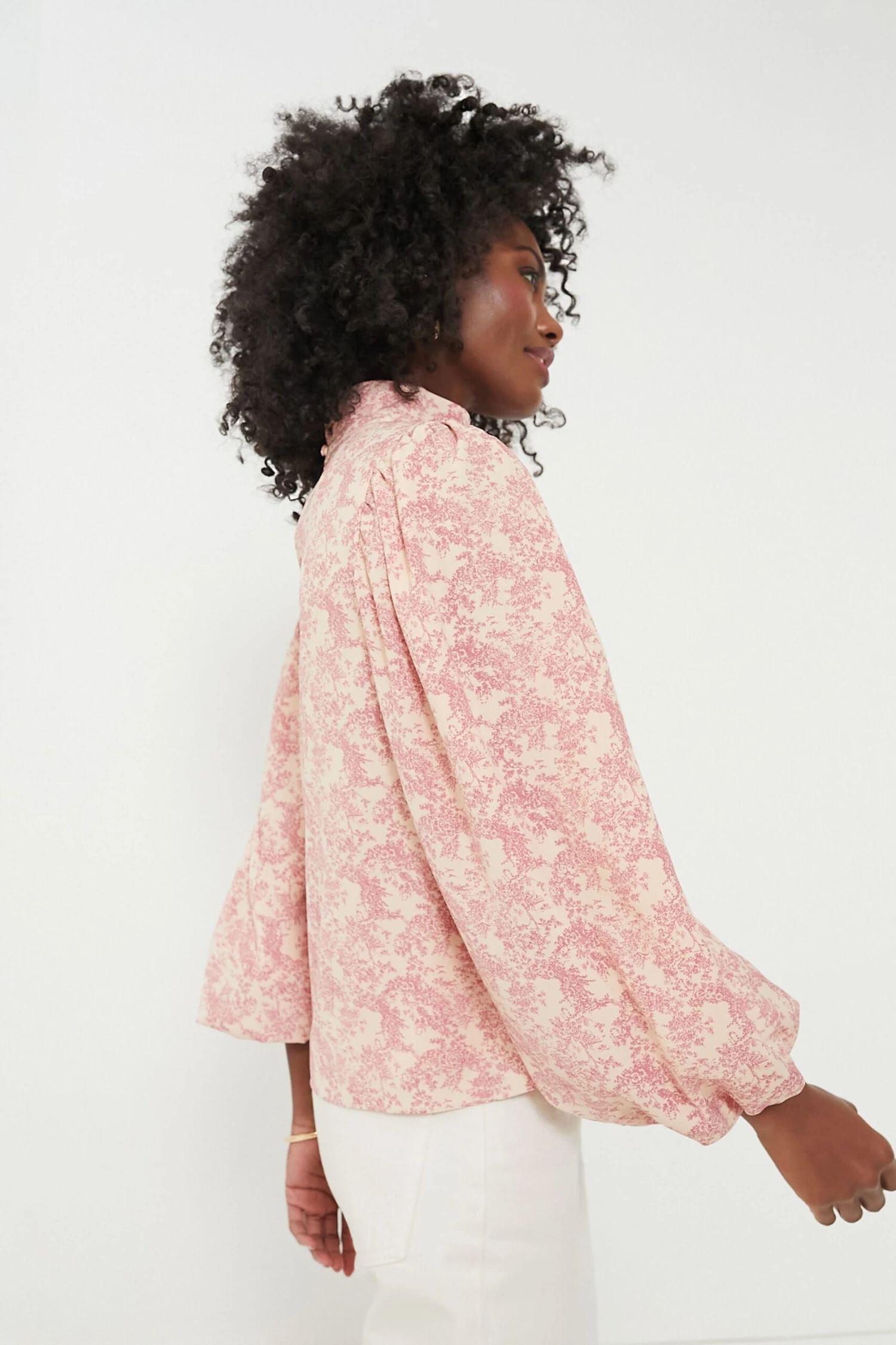 Pink Toile Thayer Blouse 3 Pink Toile Thayer Blouse - Image 3