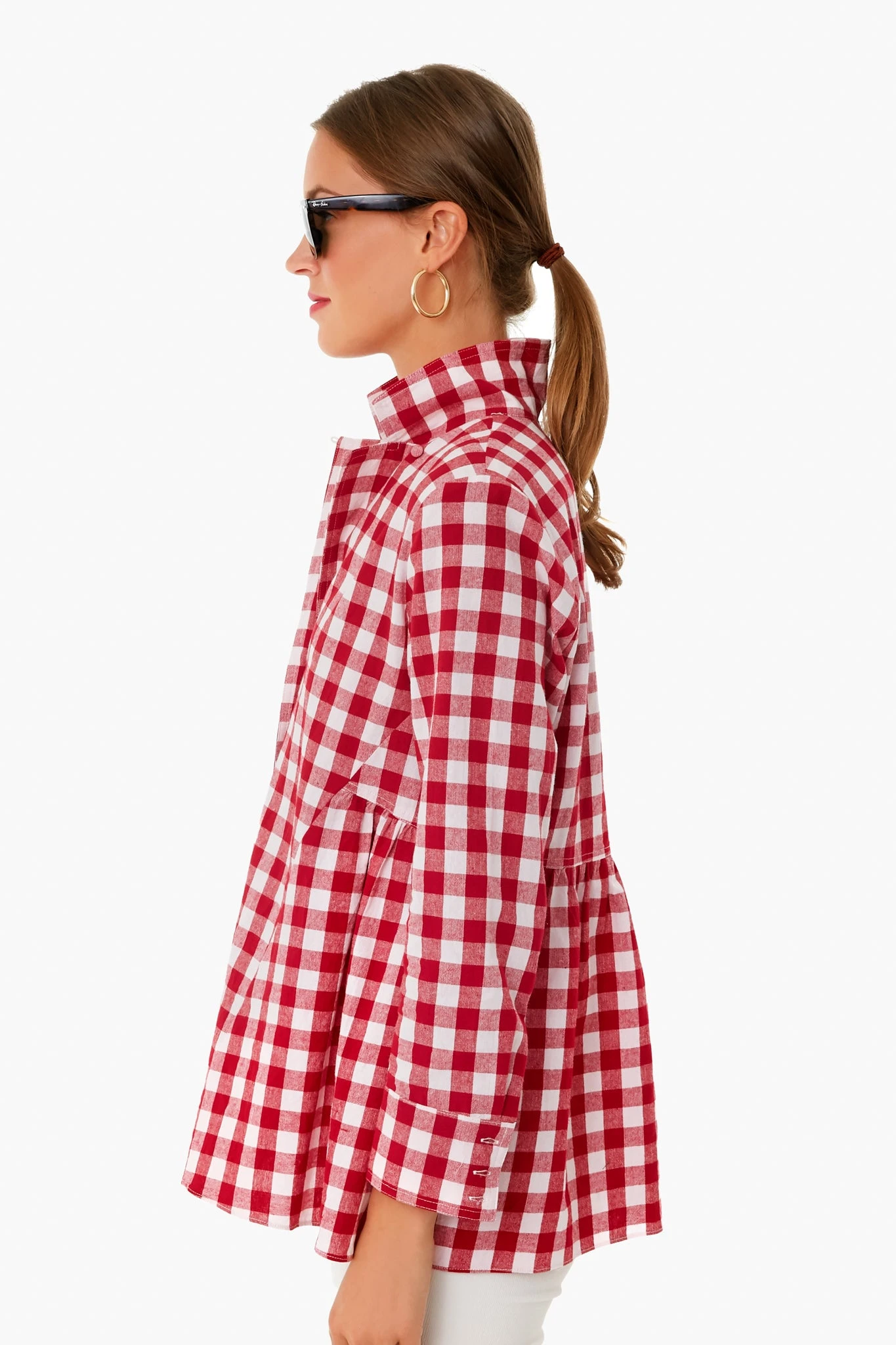 Apple Red Gingham Scarlett Button Down 3 Apple Red Gingham Scarlett Button Down - Image 3