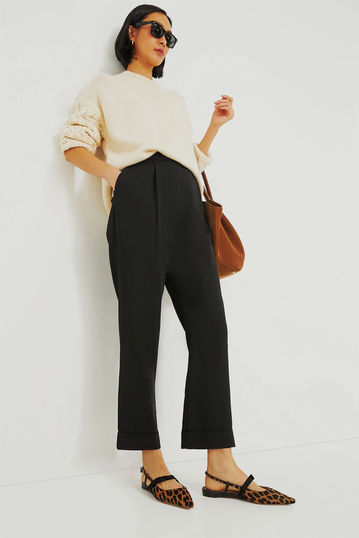 Black Pleated Duncan Trouser 3 Black Pleated Duncan Trouser - Image 3