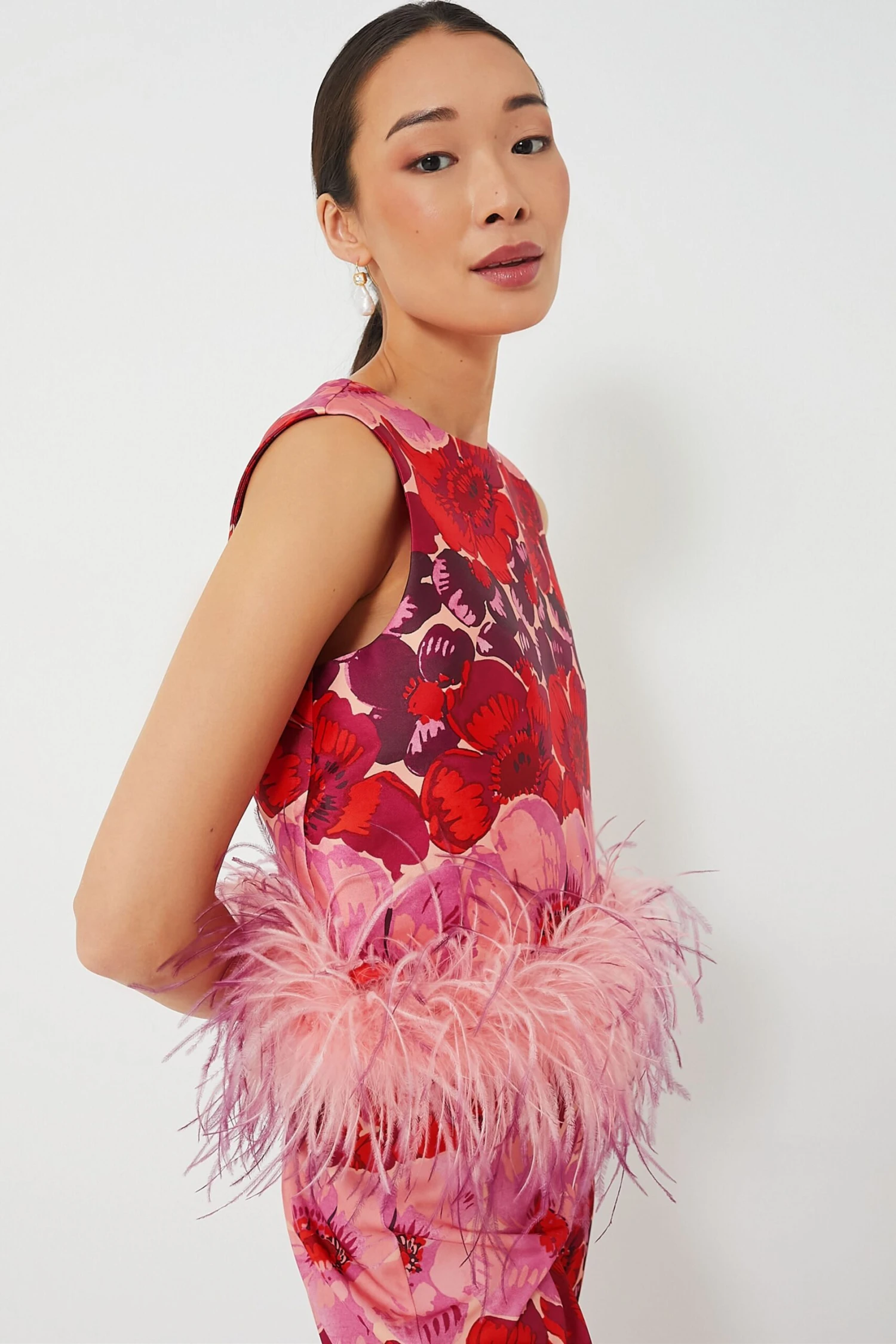 Poppy Stripe Feather Sabrina Blouse 3 Poppy Stripe Feather Sabrina Blouse - Image 3