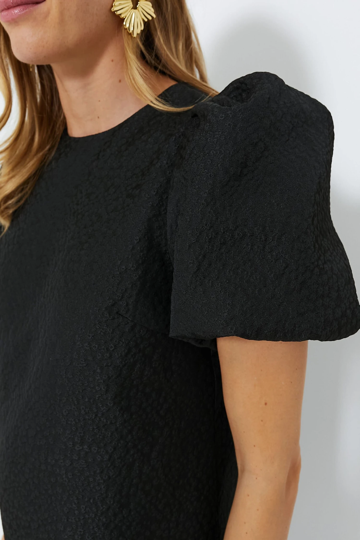 Black Jacquard Lyla Blouse 3 Black Jacquard Lyla Blouse - Image 3