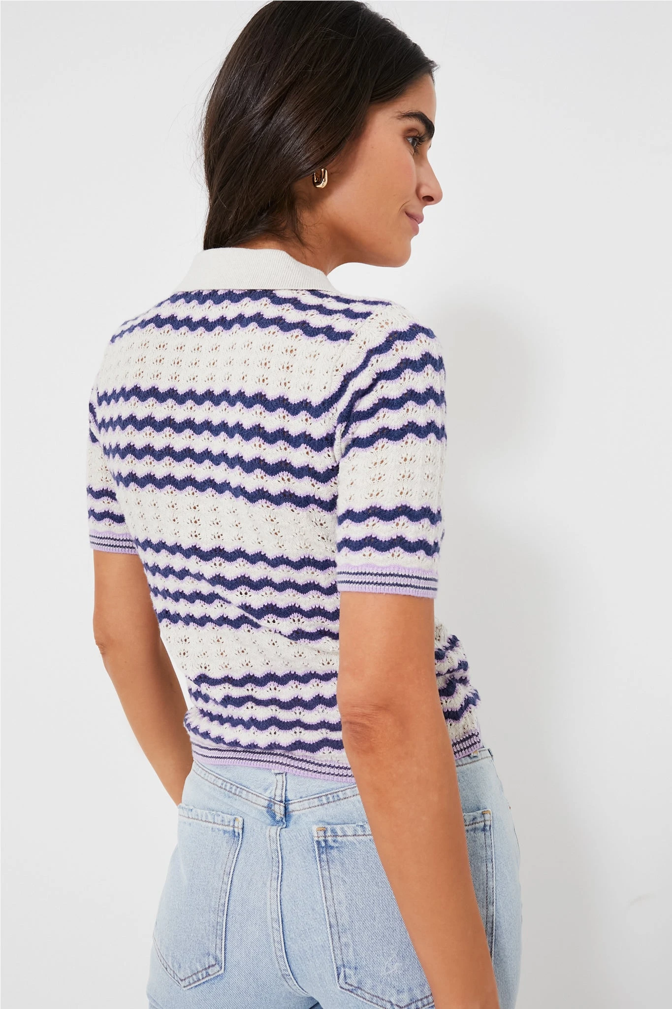 Marine Layer Cool Wave Spencer Polo Sweater 4 Marine Layer Cool Wave Spencer Polo Sweater - Image 4