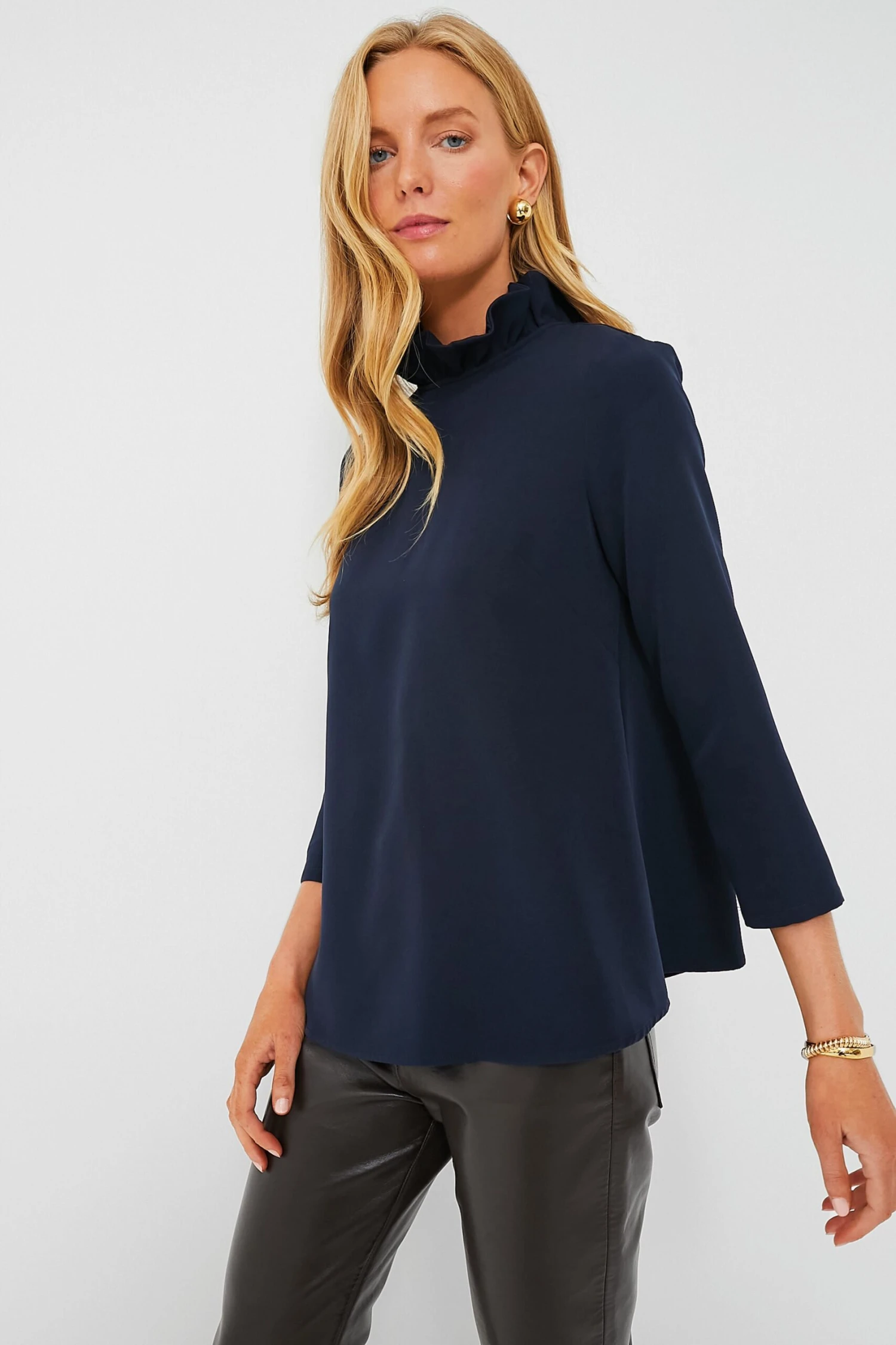 Navy Faye Blouse 4 Navy Faye Blouse - Image 4