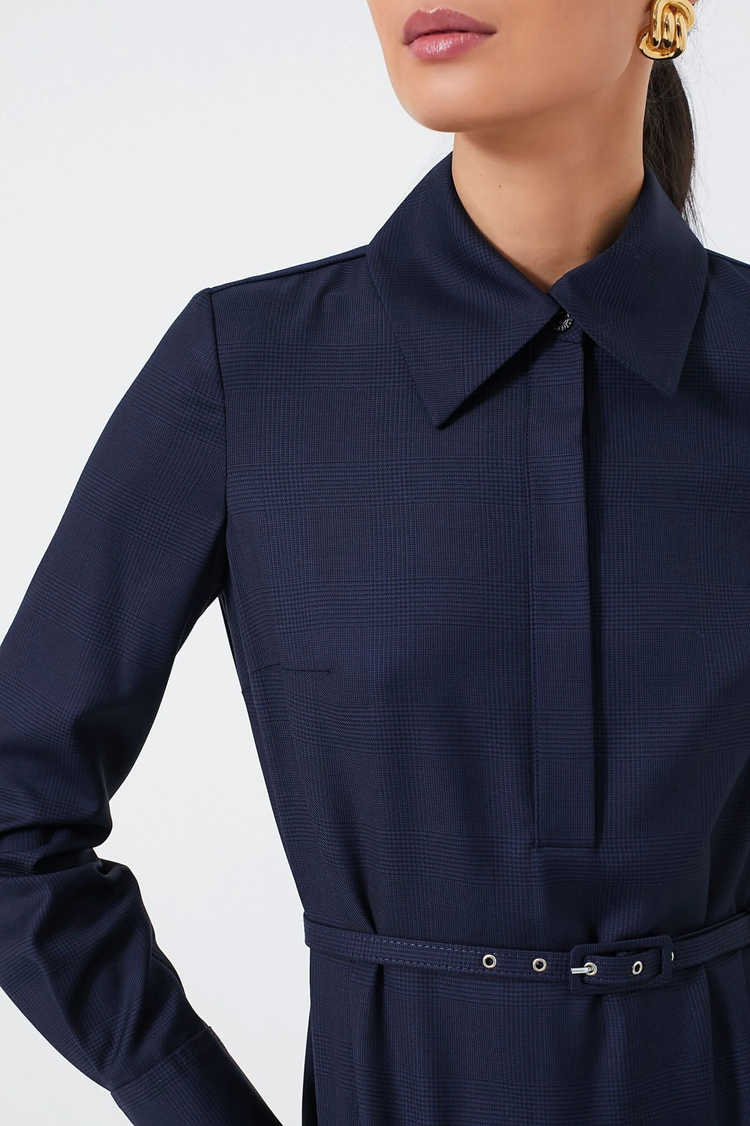 Navy And Black Marione Prince Of Wales Dress 6 Navy And Black Marione Prince Of Wales Dress - Image 6