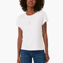 White Modern Slub Tee