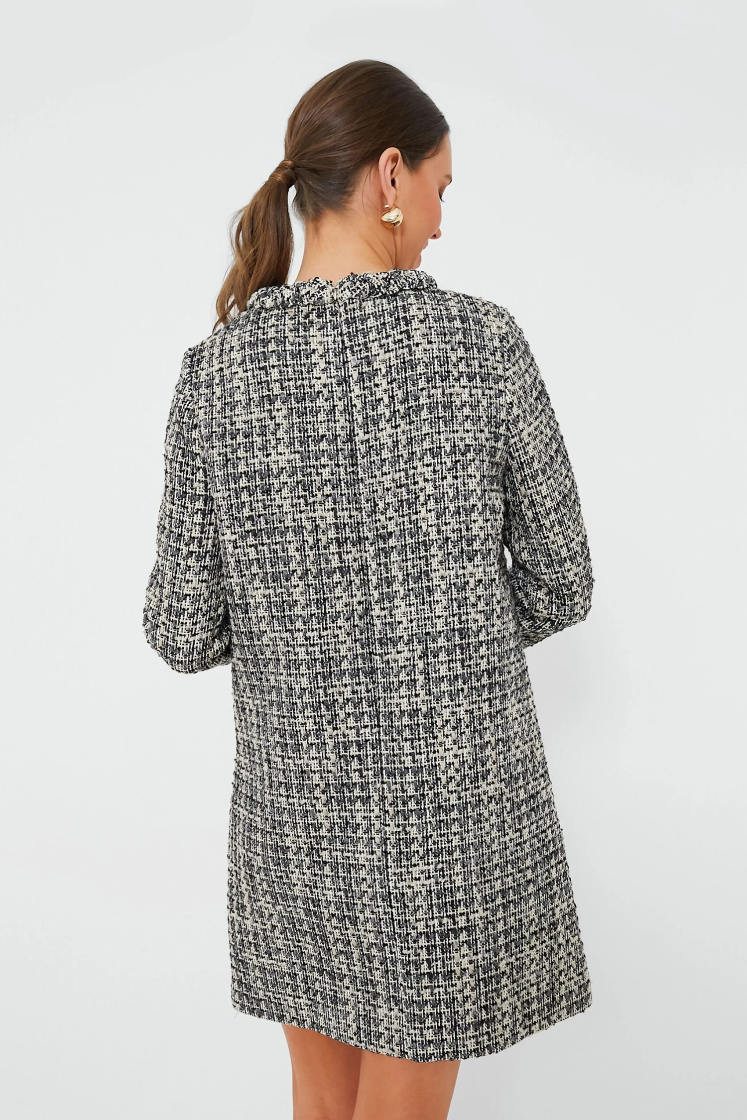Smoke And Mirrors Long Sleeve Tweed Jackie Dress 5 Smoke And Mirrors Long Sleeve Tweed Jackie Dress - Image 5