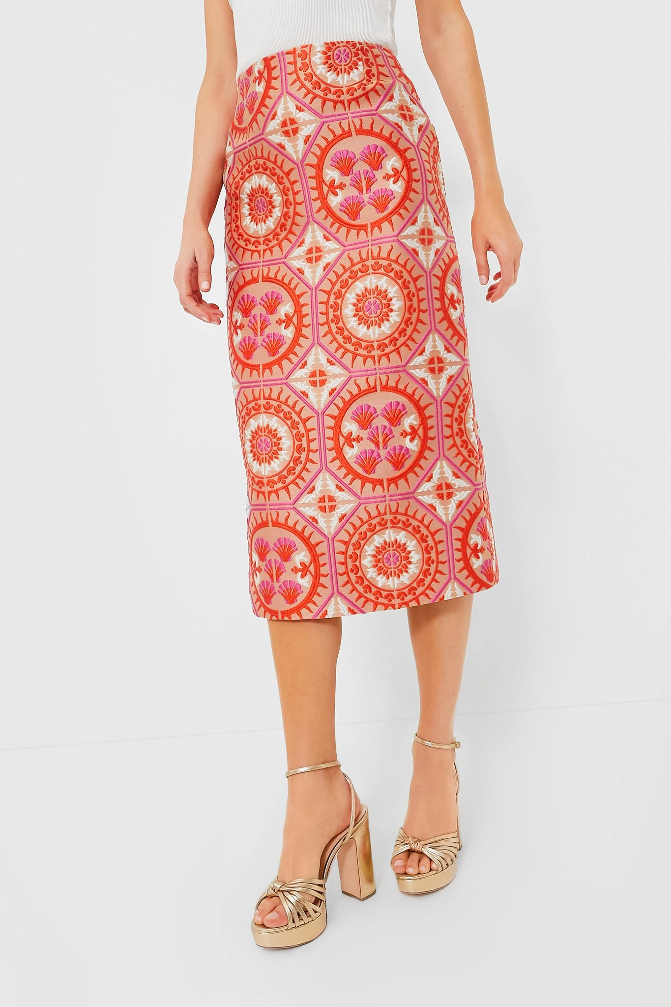 Sun Jacquard Pencil Skirt 1 Sun Jacquard Pencil Skirt