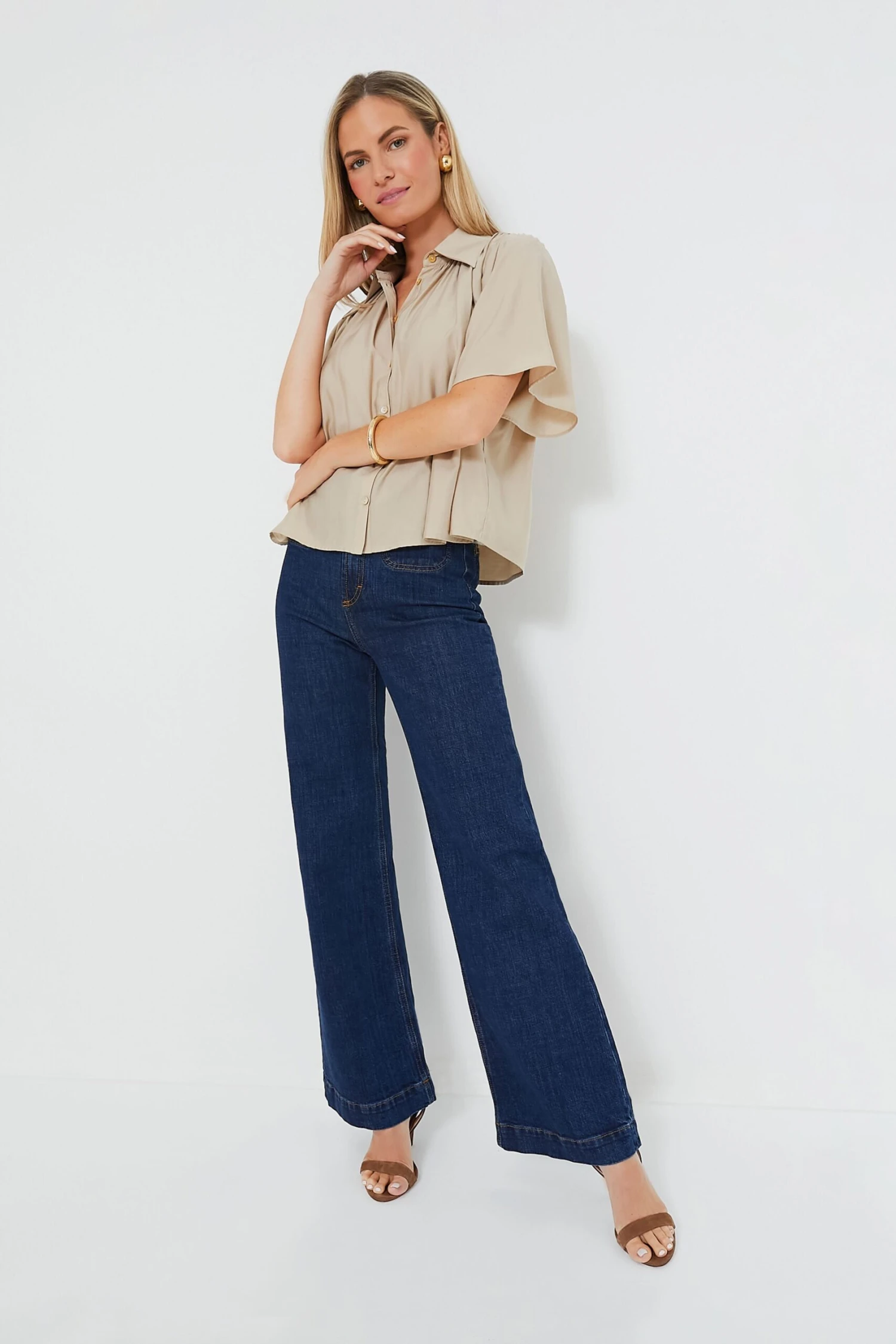 Champagne Clemens Blouse 2 Champagne Clemens Blouse - Image 2