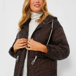 Varley Coffee Bean Caitlin Quilt Jacket