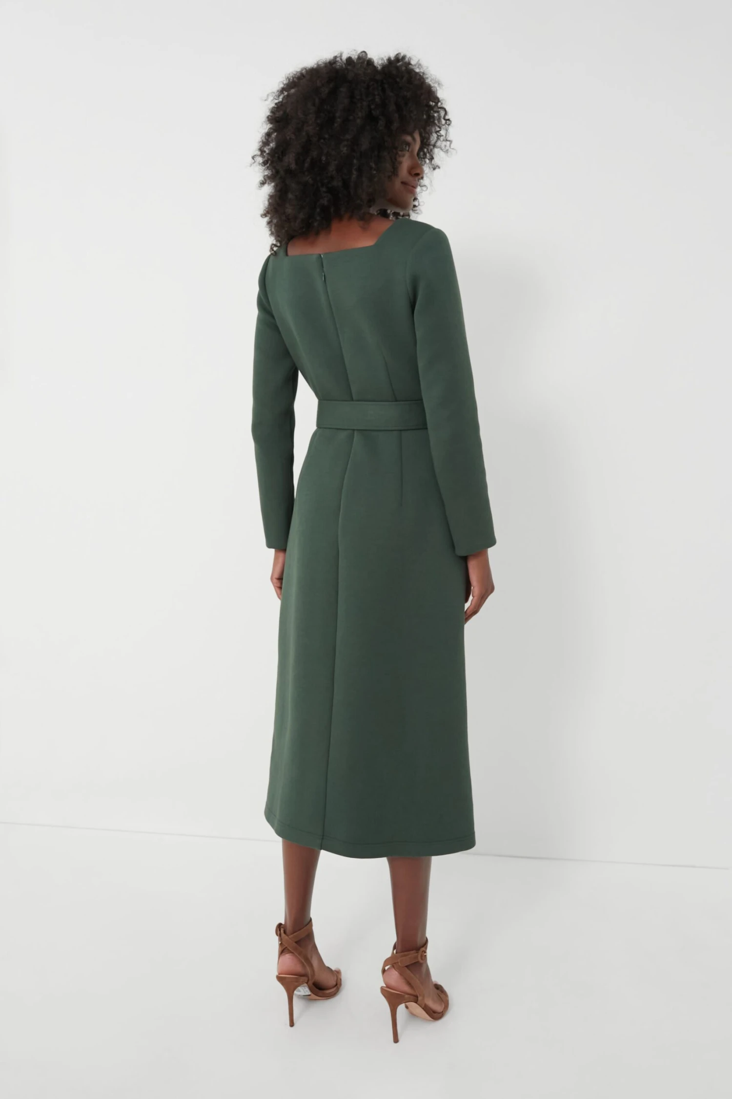 Forest Green Long Sleeve Elle Dress 4 Forest Green Long Sleeve Elle Dress - Image 4