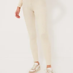 Varley Whitecap Grey Mocado Rib Knit Legging