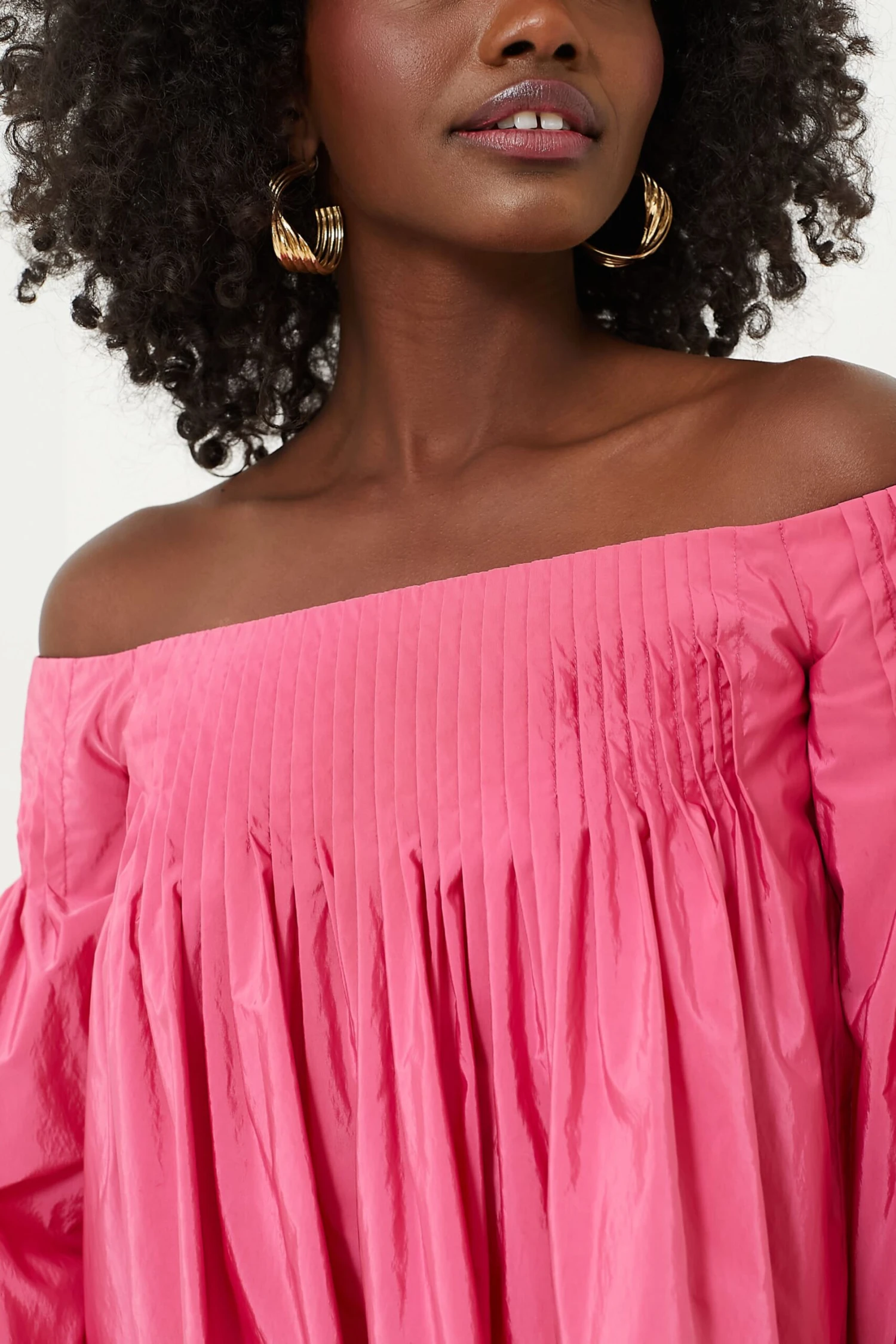 Hot Pink Pleated Portia Top 5 Hot Pink Pleated Portia Top - Image 5