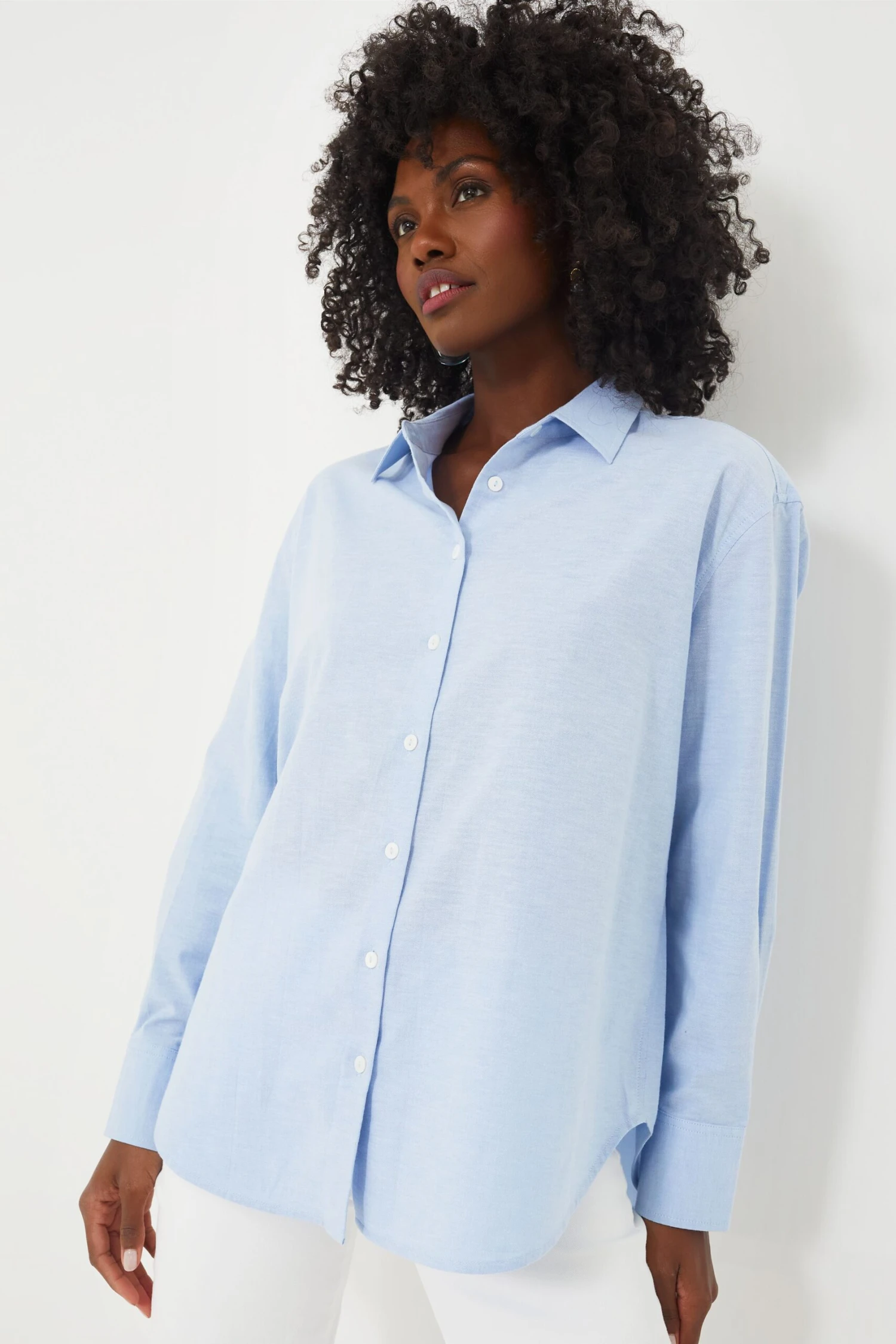 Blue Lightweight Oxford Nadine Button Down 1 Blue Lightweight Oxford Nadine Button Down