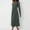 Forest Green Long Sleeve Elle Dress