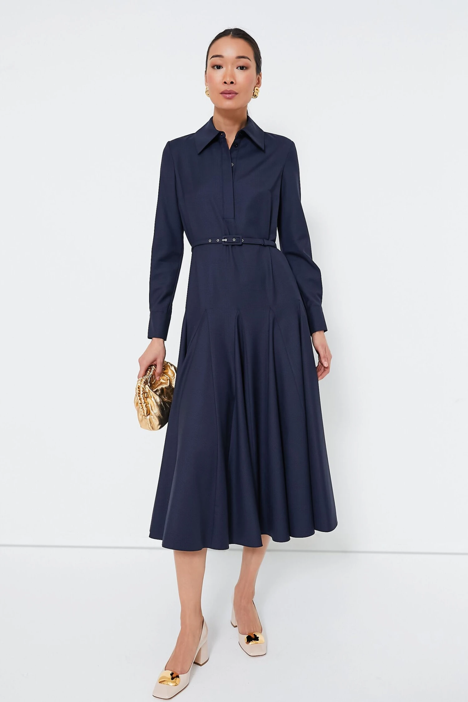 Navy And Black Marione Prince Of Wales Dress 1 Navy And Black Marione Prince Of Wales Dress