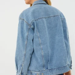 Mid Wash Stretch Terry Trucker Jacket -Outlet Toggify Store HRRKJWPQiKoYbiLYx2XCON29BkBY3Ann 1