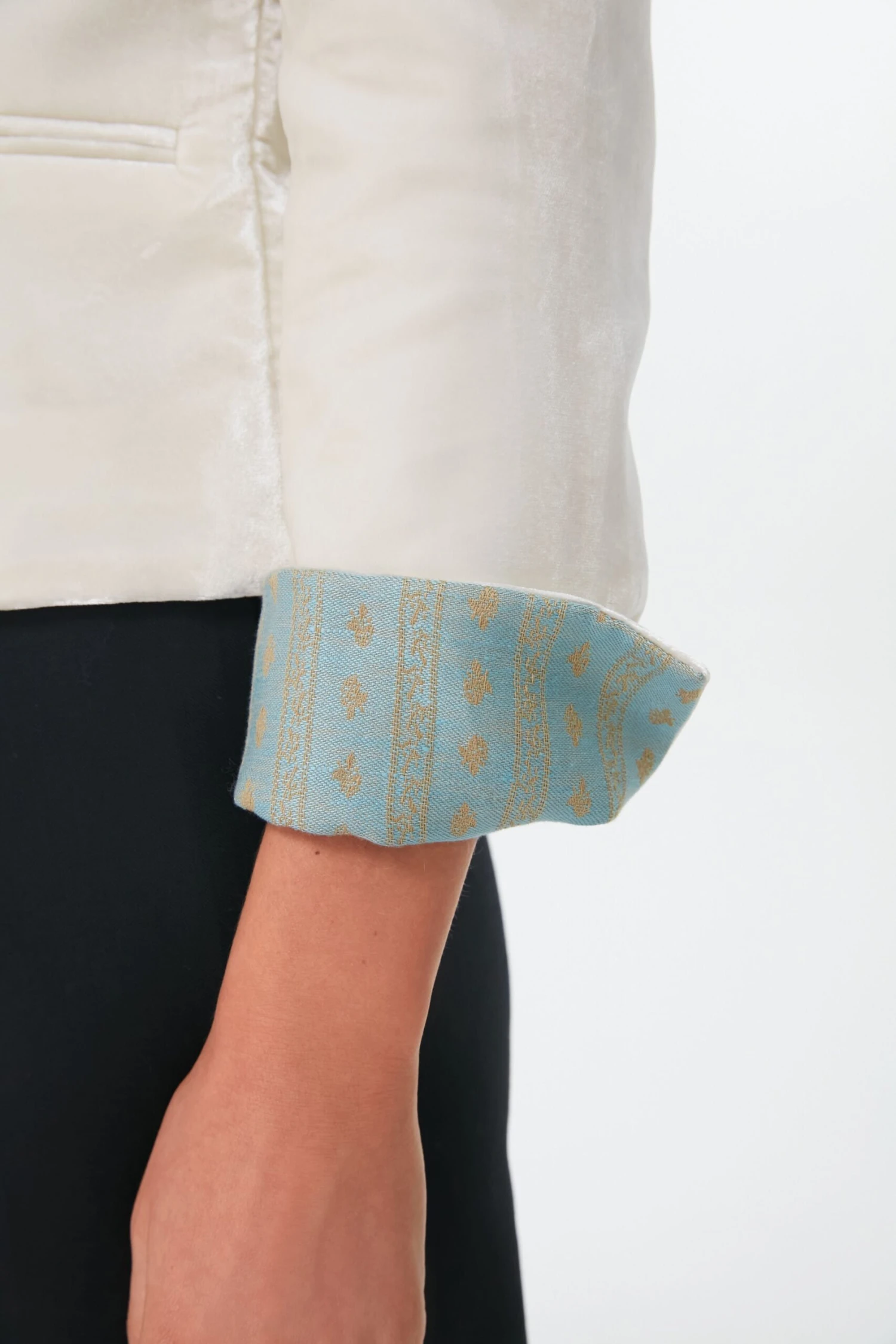 Ivory Velvet Annabelle Bride Jacket 5 Ivory Velvet Annabelle Bride Jacket - Image 5