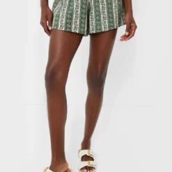 Fern And Floral Stripe Jolie Shorts