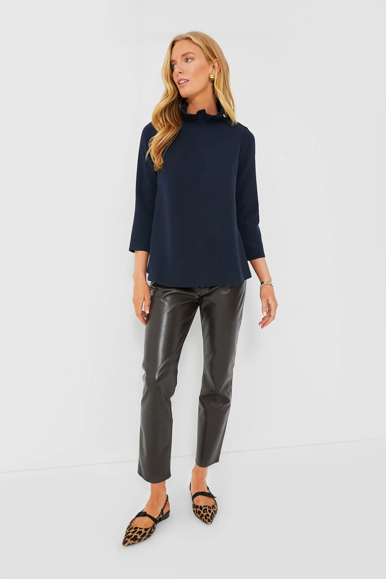 Navy Faye Blouse 6 Navy Faye Blouse - Image 6