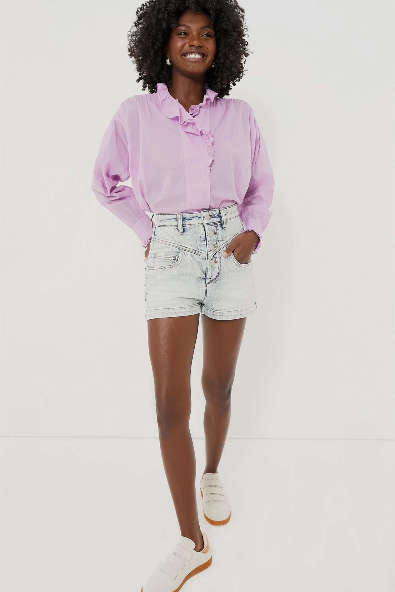 Isabel Marant Etoile Light Blue Jovany Shorts 2 Isabel Marant Etoile Light Blue Jovany Shorts - Image 2