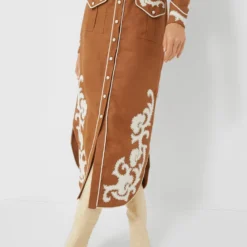 Tobacco Ruby Applique Skirt