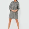 Smoke And Mirrors Long Sleeve Tweed Jackie Dress