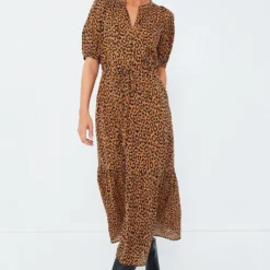 Vintage Leopard Organic Lucy Dress