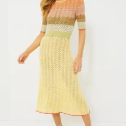 Vanessa Bruno Multicolor Coronille Midi Dress