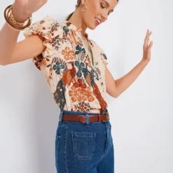 ULLA JOHNSON Egret Kai Top