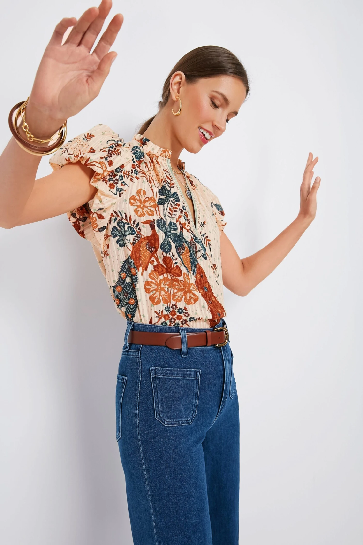 ULLA JOHNSON Egret Kai Top 1 ULLA JOHNSON Egret Kai Top