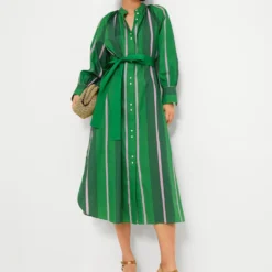 Jewel Green Calypso Shirt Dress