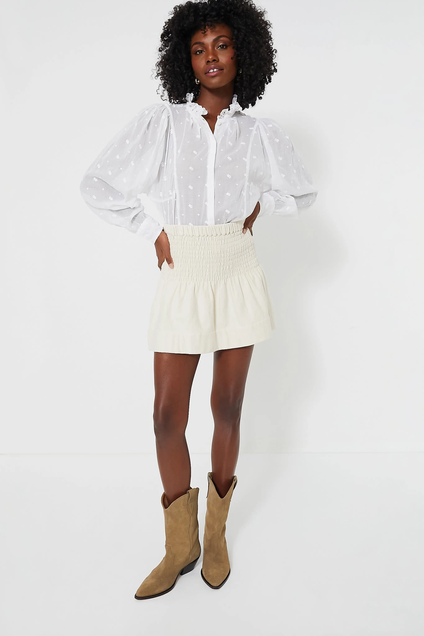 Isabel Marant Etoile Ecru Pacifica Mini Skirt 6 Isabel Marant Etoile Ecru Pacifica Mini Skirt - Image 6