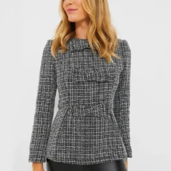 Gray Brielle Tweed Jacket