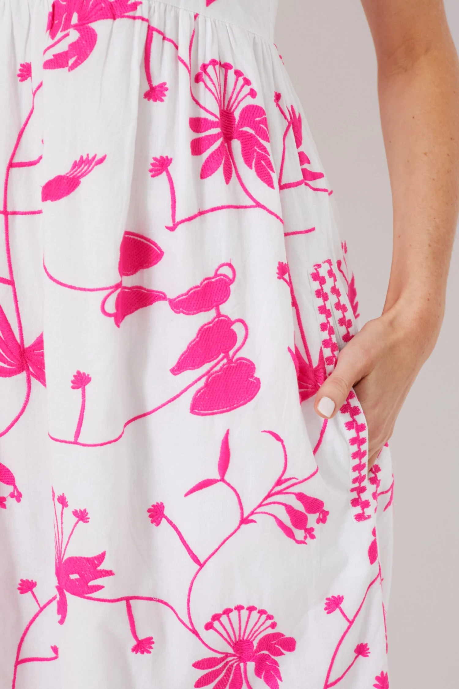 Exclusive Tropical Flower Pink Agate Dress 6 Exclusive Tropical Flower Pink Agate Dress - Image 6