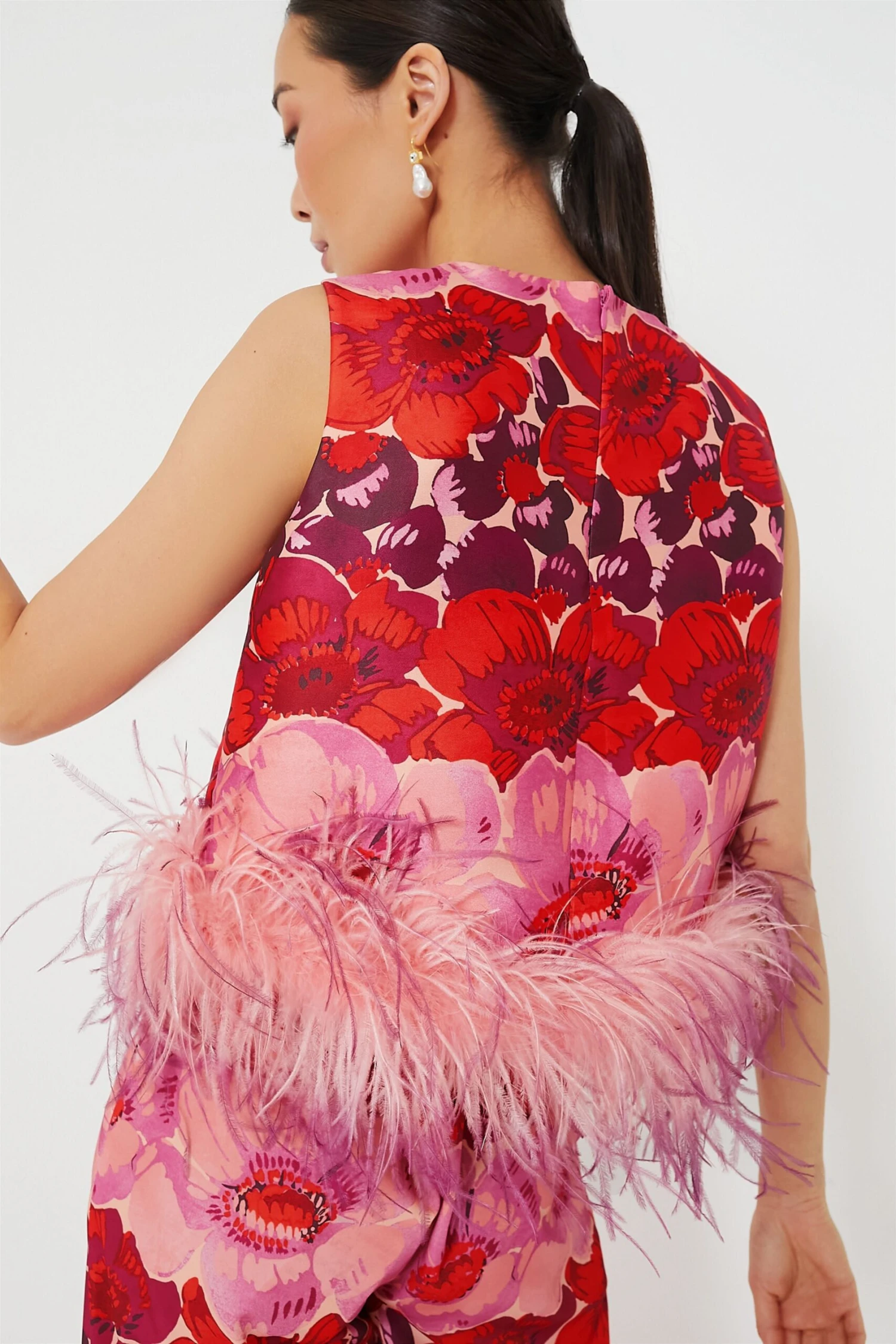 Poppy Stripe Feather Sabrina Blouse 4 Poppy Stripe Feather Sabrina Blouse - Image 4