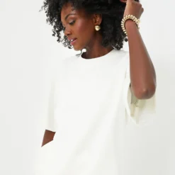 ANINE BING Ivory Maddie Top