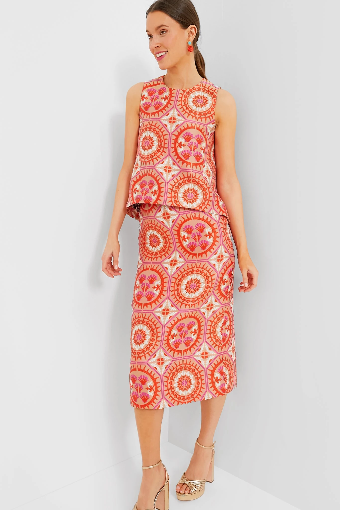 Sun Jacquard Pencil Skirt 2 Sun Jacquard Pencil Skirt - Image 2