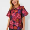 Camellia Jacquard Lyla Blouse