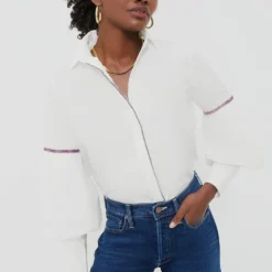 White Trim Molly Shirt