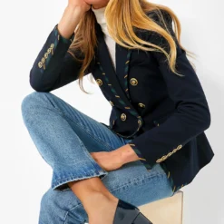 Veronica Beard Navy Stripe Miller Dickey Jacket -Outlet Toggify Store RE68Otsj6WNBTXV2nKe2H8eESVFe1lvm 1