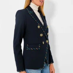 Veronica Beard Navy Stripe Miller Dickey Jacket -Outlet Toggify Store RQzTh7L5vO1rBTgAWiC92bfhdLHpaoeC 1
