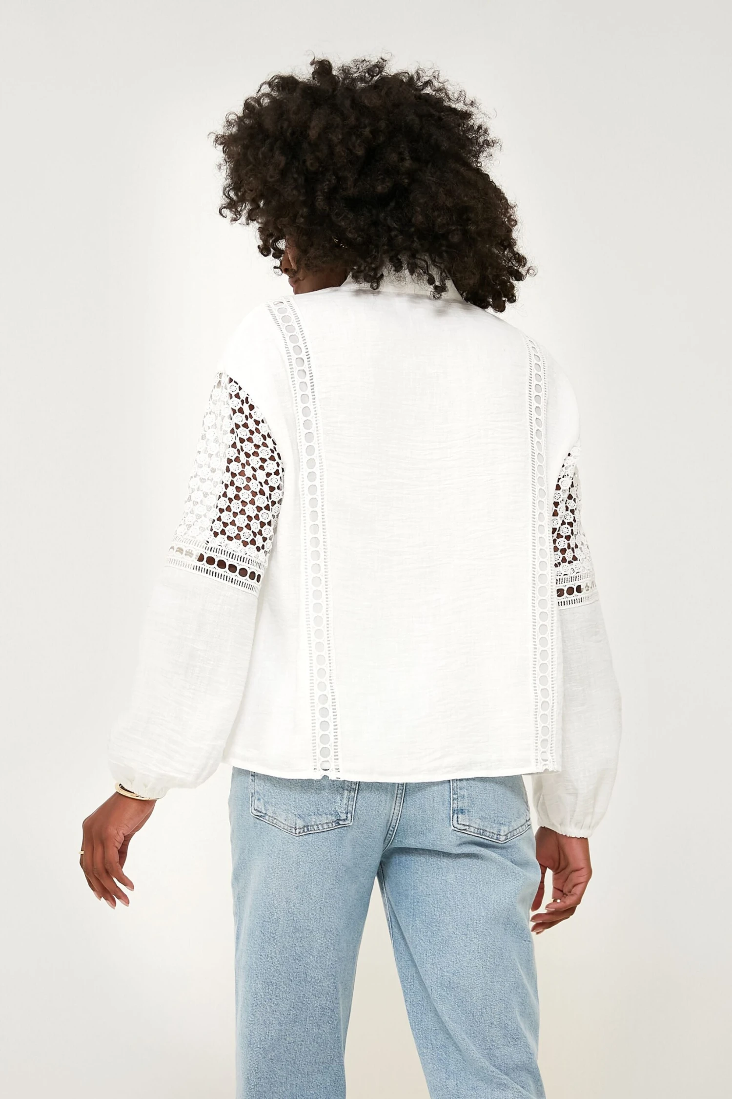 White Eyelet Jane Blouse 4 White Eyelet Jane Blouse - Image 4