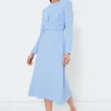 Celeste Blue Elta Double Crepe Dress