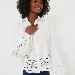 Poplin Lace Blouse