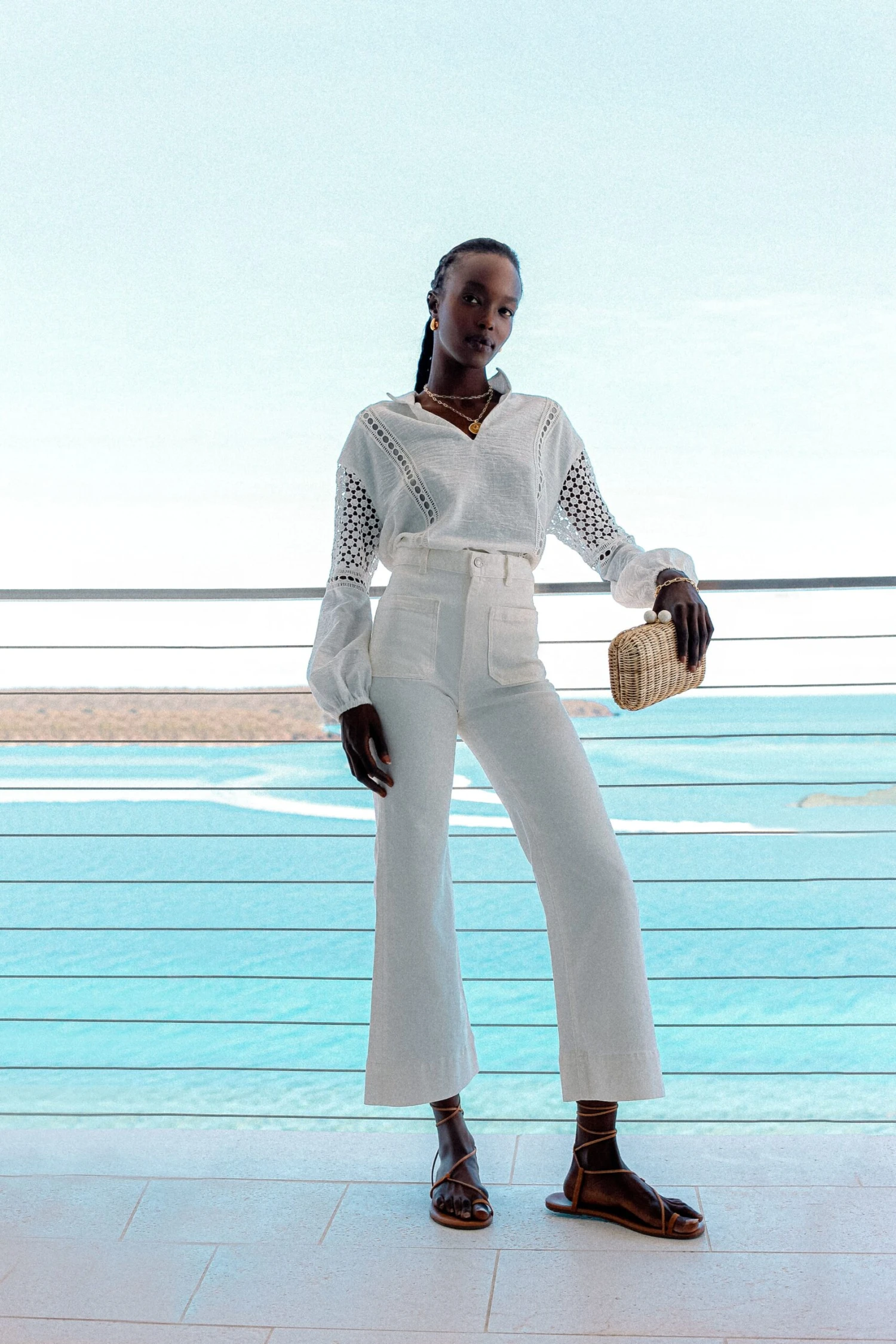 White Eyelet Jane Blouse 2 White Eyelet Jane Blouse - Image 2