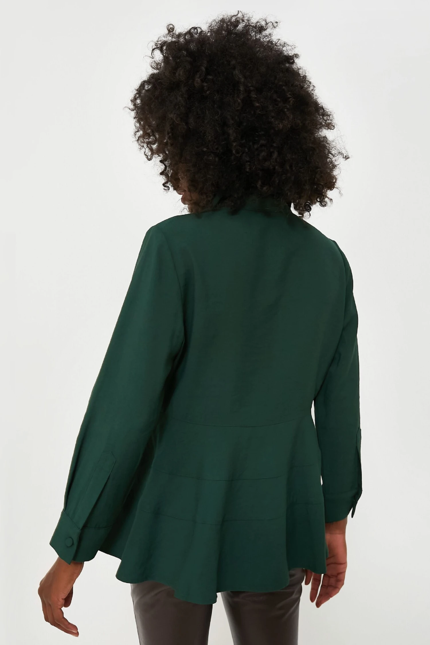 Hunter Green Ashlen Blouse 4 Hunter Green Ashlen Blouse - Image 4