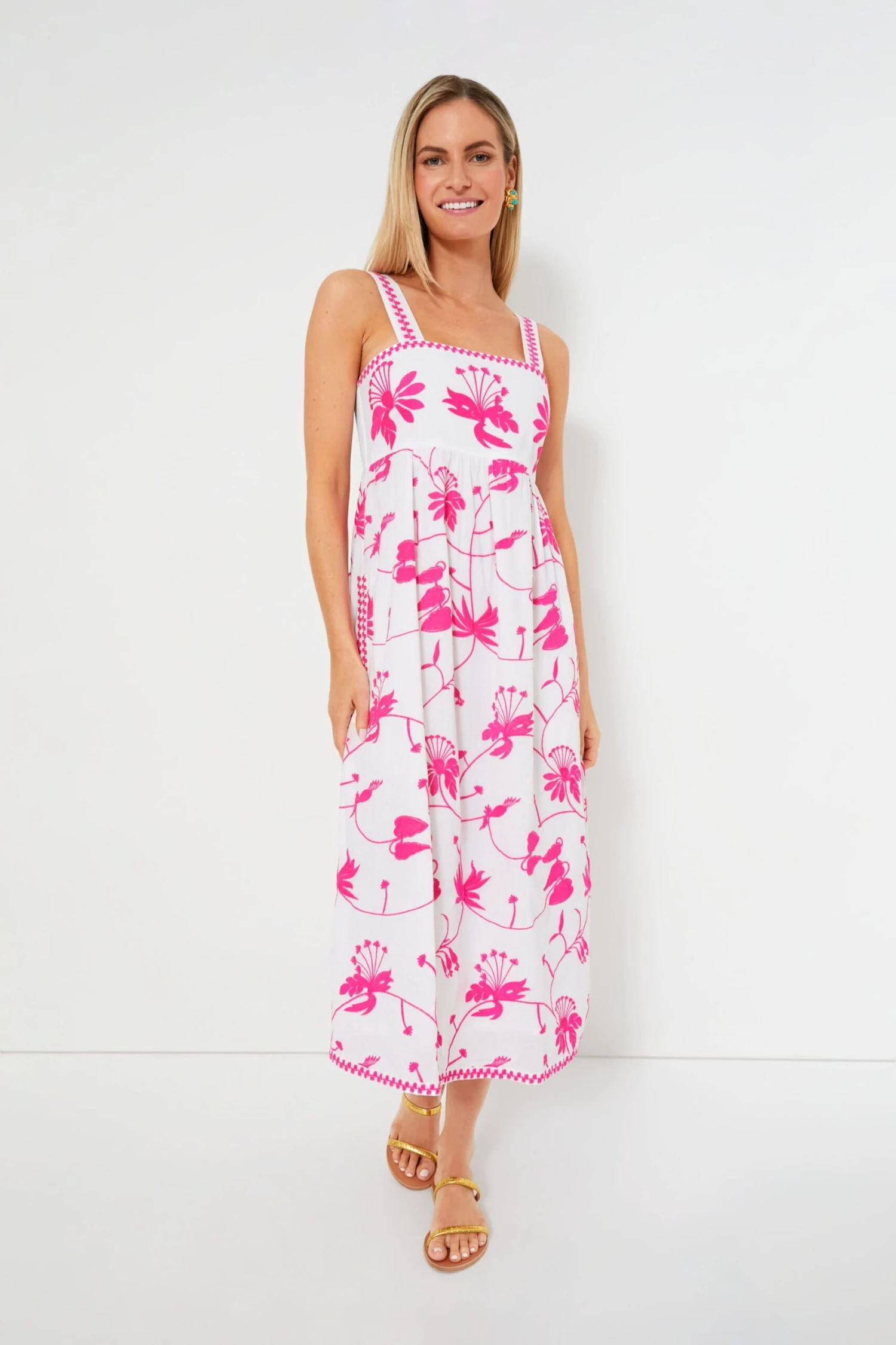 Exclusive Tropical Flower Pink Agate Dress 2 Exclusive Tropical Flower Pink Agate Dress - Image 2