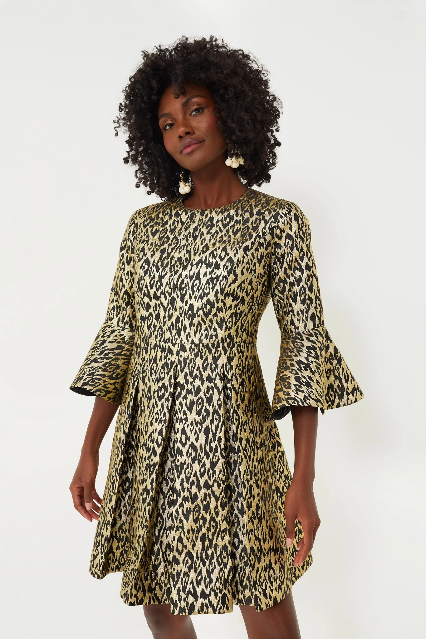 Gold Leopard Mel Dress 2 Gold Leopard Mel Dress - Image 2