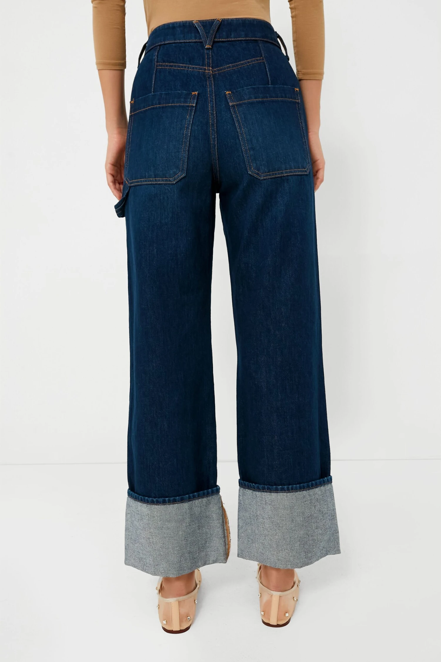 Veronica Beard Dusted Oxford Dylan High Rise Straight Leg With Cuff 4 Veronica Beard Dusted Oxford Dylan High Rise Straight Leg With Cuff - Image 4