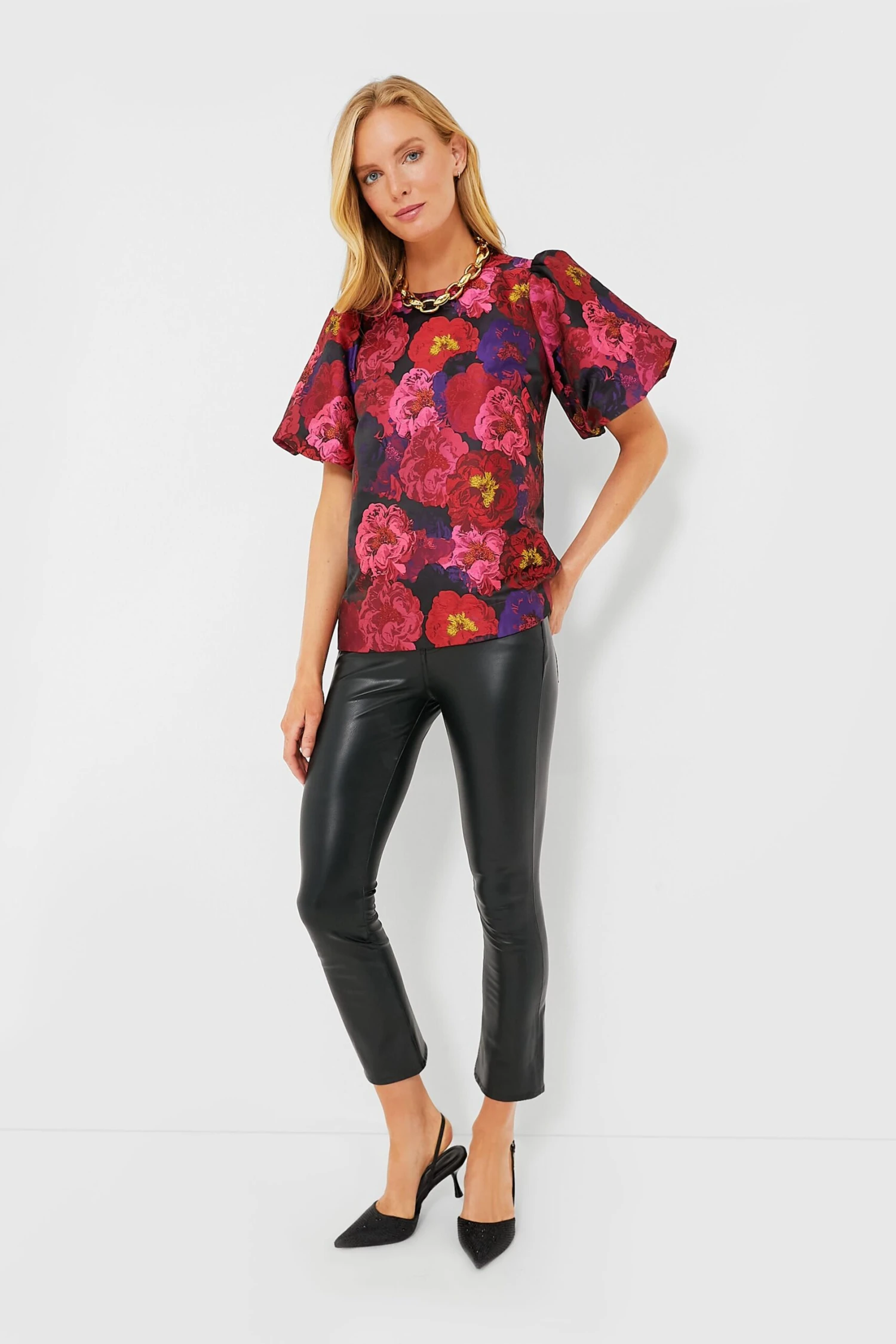 Camellia Jacquard Lyla Blouse 2 Camellia Jacquard Lyla Blouse - Image 2